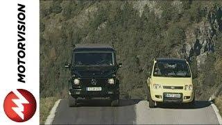 Fiat Panda 4x4 vs. Mercedes G-Class