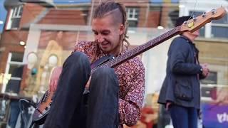 Red Hot Chilli Peppers - Can't Stop  Dr Funk Slap Bass Cover (Busking Sessions  Newquay)