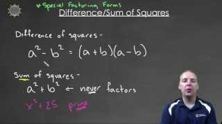 Factoring   Difference of Squares