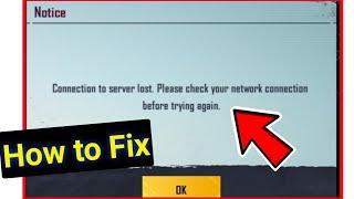 how to fix pubg mobile connection to server lost || pubg mobile connection to server lost problem