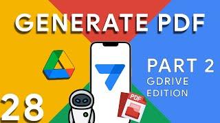 Appsheet Episode 28: How to generate PDF and access directly from the app. (Google Drive Edition)