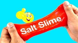 Salt Slime 3 Ways!! How To Make Salt Slime With Glue VS Without Glue