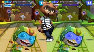 Talking Tom Hero Dash - 2 x Tom - Gameplay, Android - Lilu