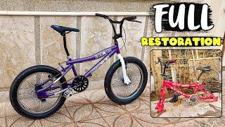 INCREDIBLE Bicycle RESTORATION | Trash Bike Turned into A Sick Purple Bicycle