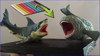 MEGALODON VS THE BLOOP WITH CLAY/PLASTILINA.