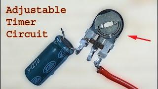 How to make Adjustable Timer circuit, ON & OFF timer circuit at home