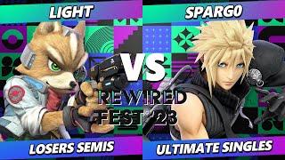 ReWired Fest 2023 Losers Semis - Light (Fox) Vs. Spargo (Cloud) Smash Ultimate - SSBU