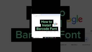 MS Excel: How to Install Barcode Font  #barcode #install #exceltips