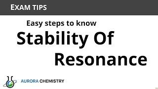 Easy steps to identify Most stable & Least stable resonating structures || Lewis structures