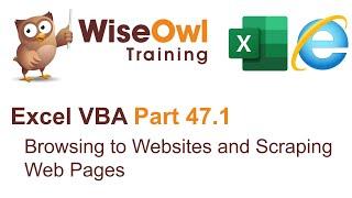 Excel VBA Introduction Part 47.1 - Browsing to Websites and Scraping a Web Page