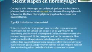 Fibromyalgie en slecht slapen