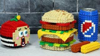 Lego Mukbang Prison Fast Food - The Last Meal Request | Stop Motion & LEGO Food ASMR