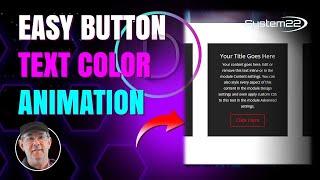 Divi Theme Easy Button Text Color ANIMATION 