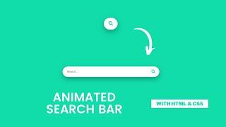 How to create Animated Search Bar using HTML and CSS | Website Search Box
