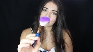 ASMR Pincéis na tela e sons c a boca - like like , tik tik, tuc tuc