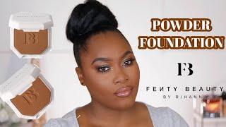 NEW FENTY BEAUTY SOFT MATTE POWDER FOUNDATION REVIEW + FIRST IMPRESSIONS 2020