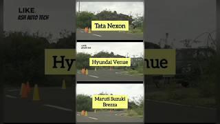 TaTa Nexon vs Hyundai Venue vs Maruti Suzuki Brezza Cornering Stability Comparison | #nexon #venue