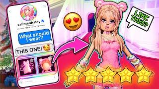 Using *FAMOUS YOUTUBERS FAVORITE ITEMS* in Dress to Impress! (Roblox)