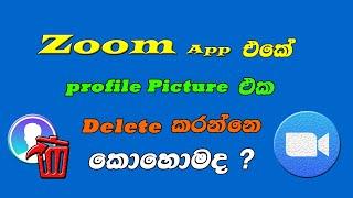 How to delete Profile picture in Zoom cloud meetings App | Sinhala