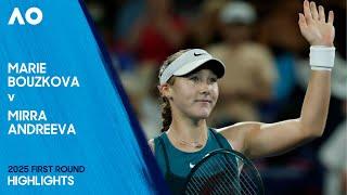 Marie Bouzkova v Mirra Andreeva Highlights | Australian Open 2025 First Round