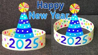 DIY New Year Hat 2024 | New Year Party Hat | Paper Hat | Paper Cap DIY