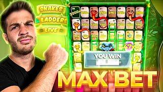 I DID MAX BET ON SNAKES AND LADDERS AND THIS HAPPENED!