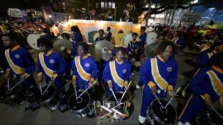 Young Audience Vs Edna Karr High School - Drum Battle @ the 2024 Krewe of Muses Parade