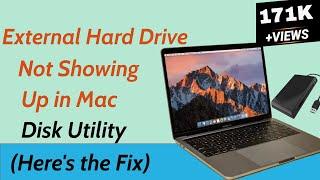 External Hard Drive not showing up in Mac Disk Utility