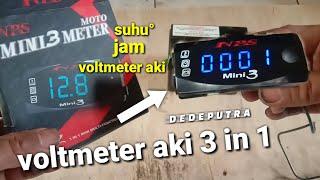 BEGINI CARA PASANG VOLTMETER 3in1 (suhu°-jam-volt'aki) #dedeputra