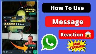 WhatsApp Message Reaction Update | How To Use WhatsApp Reaction Feature? | WhatsApp New Feature