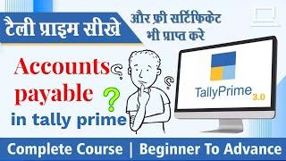 Accounts Payable Process in Tally Prime ||