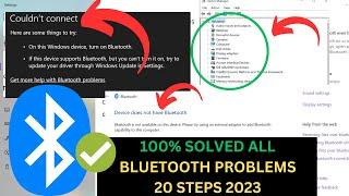 20 Steps To Fix Bluetooth Not Working In Windows 10 /11 ||Bluetooth Not Showing In Device Manager?
