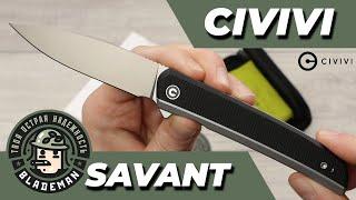 Нож CIVIVI Savant, 14C28N Silver, G10 Black