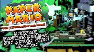 Paper Mario The Thousand Year Door Shhwonk Fortress Sublevel Sun & Moon Stone Location