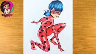 Miraculous Ladybug Drawing Easy | How to draw miraculous ladybug step by step