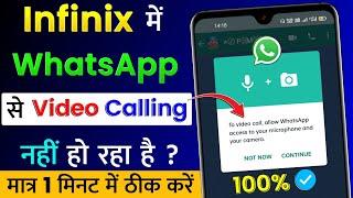 Infinix To Video Call Allow WhatsApp Access To Your Microphone And Camera | WhatsApp Calling Problem