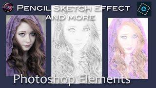 Pencil Sketch Effect and more Photoshop Elements