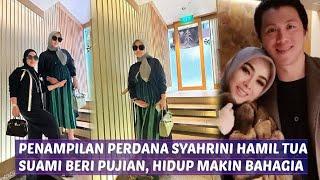 hamil tua sahrini tampil cantik di puji suami, semakin religius selalu di bahagiakan suami.