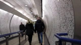 The tunnel at Green Park Underground station.