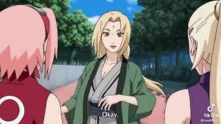 Sakura and Ino Confuse why Tsunade got Flat in her Young Body