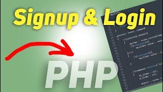 Simple signup and login system with PHP and Mysql database | Full Tutorial | How to & source code