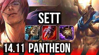 SETT vs PANTHEON (TOP) | 15/1/9, 9 solo kills, 1100+ games, Legendary | KR Master | 14.11