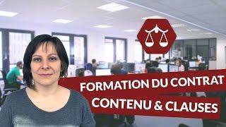 La formation du contrat : contenu, clauses générales et particulières - STMG Droit - digiSchool