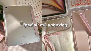 m2 ipad air 13” (starlight) unboxing  | apple pencil pro + accessories