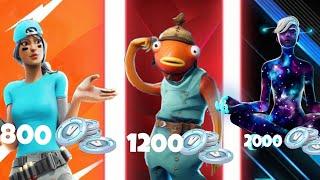 ТОП СКИНОВ ЗА 800/1200/2000 В БАКСОВ#fortnite #фортнайт