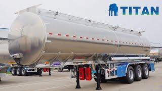 40000 Liters Aluminum Fuel Tanker Semi Trailer for Sale | TITAN Tanker Trailer for Sale Price