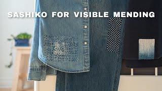 Repair Shirt with Simple Running Stitch | Sashiko Visible Mending Tutorial (Part 1)