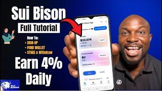 Sui Bison Full Tutorial - Earn $35 Daily on Telegram - Sign-Up, Stake & Withdrawal Explained