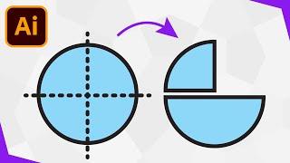 How To Draw A Half Circle or A Quarter Circle In Adobe Illustrator