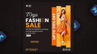 Create Fashion Sale Social Media Poster Design in Photoshop || Trendy Social Media Post